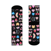Pixel Love Socks – Retro Gamer Style with a Sweet Twist